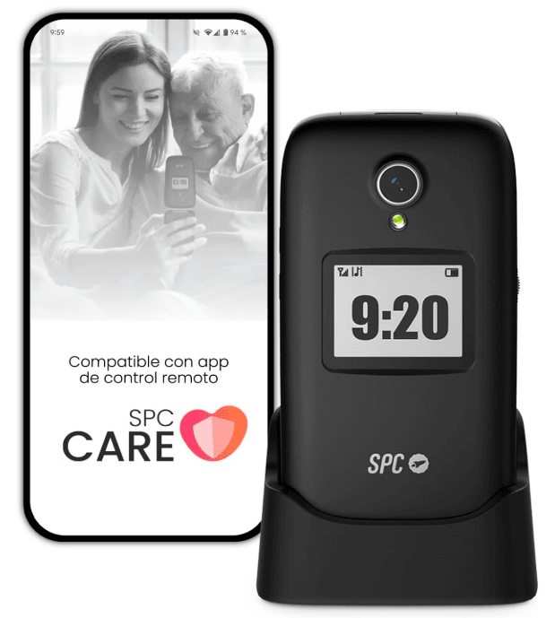Telefono movil con localizador gps y boton SOS para personas con alzheimer